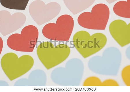 An Image of The Heart-Patterned Paper