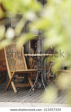Chair Of An Open Cafe
