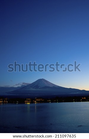 Mount. Fuji And Lake Kawaguchi