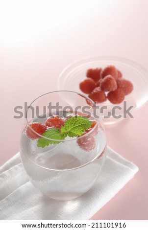 Carbonated Water And Raspberry