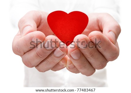 in hands heart