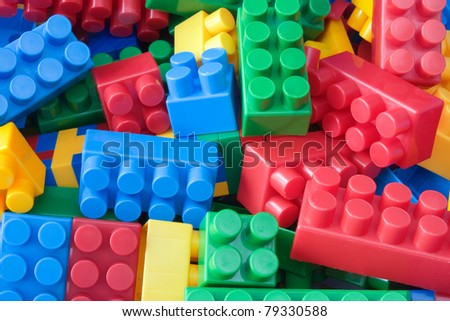 Photo of toy - various colorful plastic bricks.