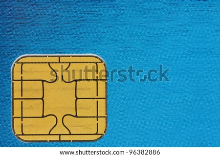 close up of a credit card chip