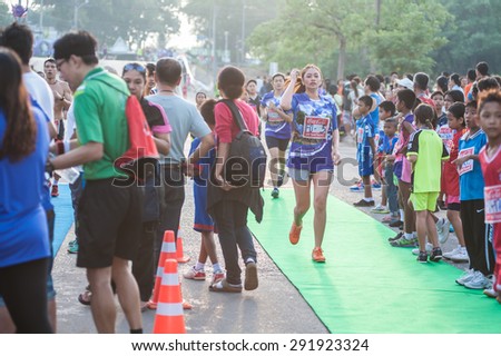 SURATTHANI THAILAND- Jun 28: The marathon running for charity.This marathon for citizenÃ¢??s healthy at Donsak. Jun 28,2015 in surat thani province,Thailand
