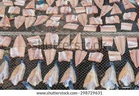 The sun-dried salted fish