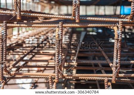 Steel bar for road building ground walkway and building