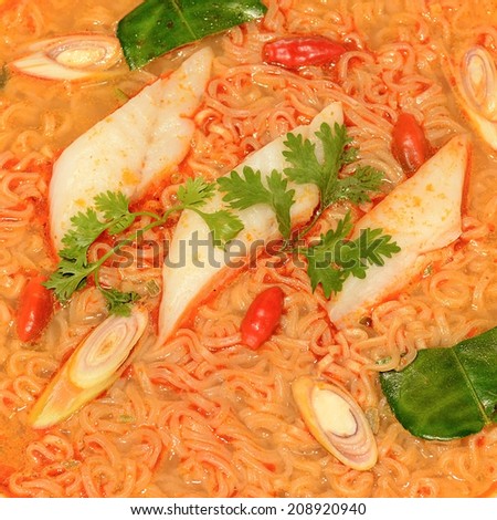Tom Yam soup with noodles