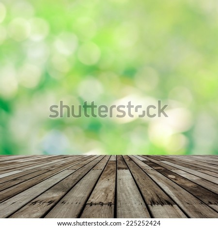 Wood panel with Defocused  lights abstract background. Natural photo bokeh patten