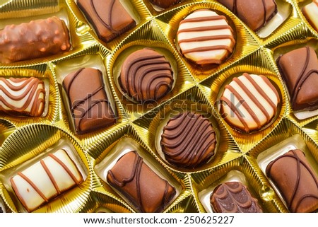 assorted box of chocolates.