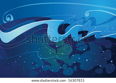 ocean wave wallpaper. stock vector : ocean wave