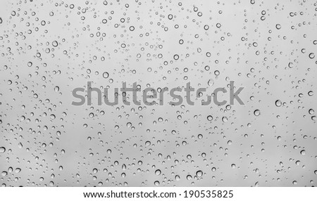 water drops rain on mirror background with black and white.
