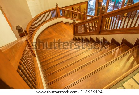 Old stairs wooden
