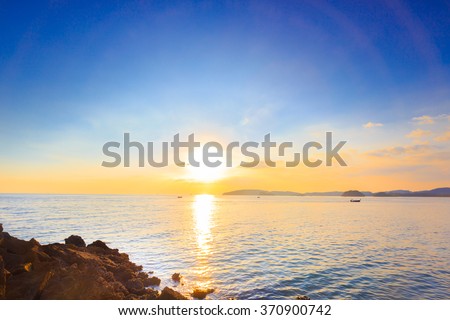 sea and sun in summer,Thailand