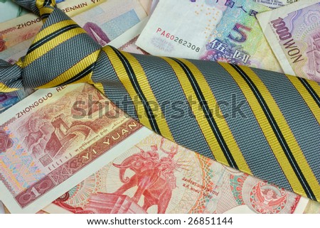 Foreign currency and a tie