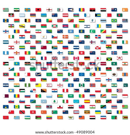 world flags vector. Vector World Flags With