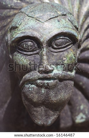 Bronze face from medieval cannon