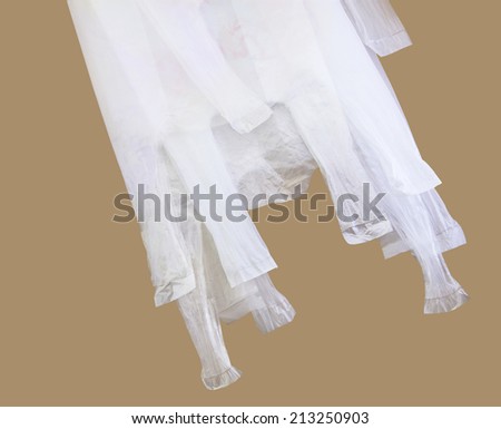 White plastic bag for reused with clipping path