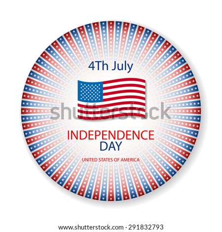 Greeting card for fourth of july holiday. EPS 10 contains transparency art