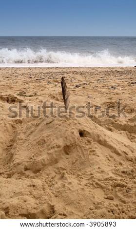 sandcastle waiting for tide