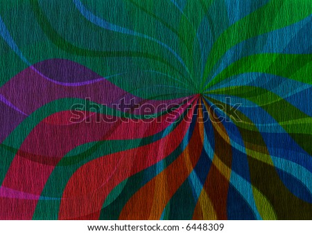 heavily textured background in psychedelic colors and patterns