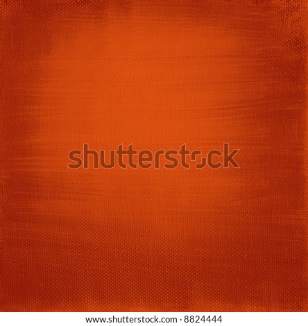 square canvas painted with red to orange acrylic gradient