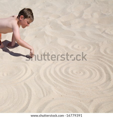 sandy spirals background and its designer