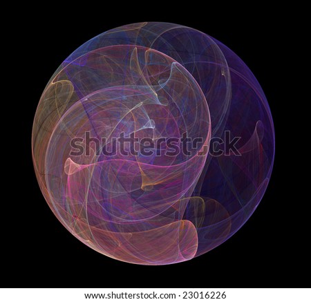 neon sphere fractal