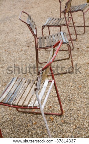 bent metal chair