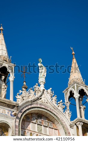 Venice; San Marco Square; Basilica di San Marco a Venezia; roof details
