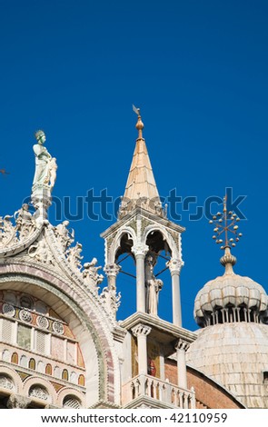 Venice; San Marco Square; Basilica di San Marco a Venezia; roof details