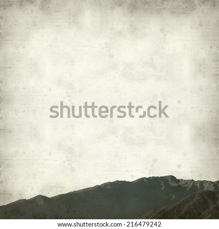 textured old paper background with mountains of La Palma, Canary Islands