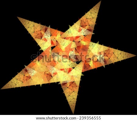 fractal star on a black background