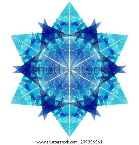 fractal snowflake on black background