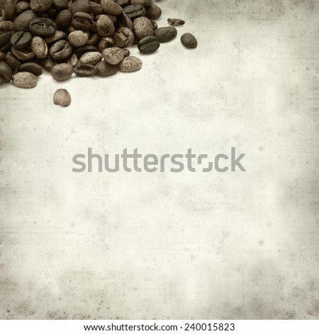 textured old paper background with speciality coffee grain