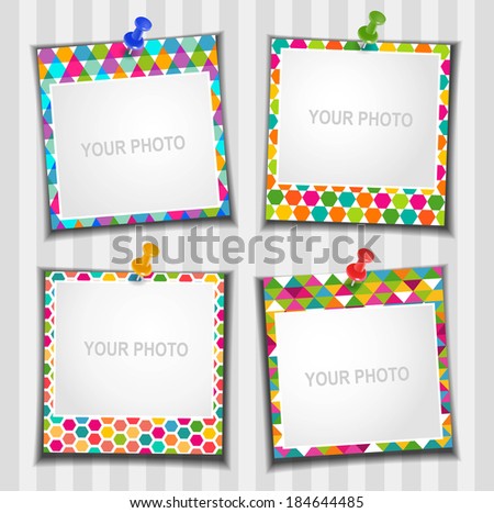 The composition photo frames Vector illustration Scrapbooking The composition photo frames Vector illustration Scrapbooking