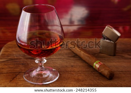 brandy and a cigar for the gentleman