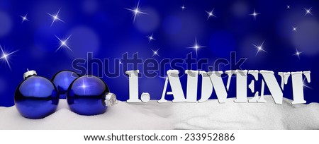 1. Advent - gifts - blue - Snow - Christmas