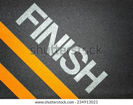 finish Text Writing Road Asphalt Word Floor Ground