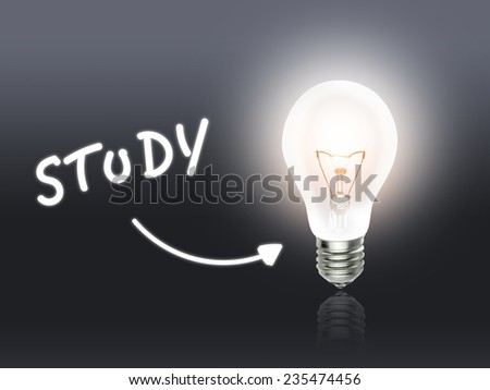 Study Bulb Lamp Energy Light gray Idea Background