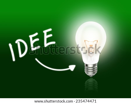 Idee Bulb Lamp Energy Light green Idea Background