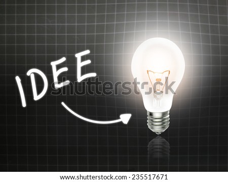 Idee Bulb Lamp Energy Light blackboard Background Idea