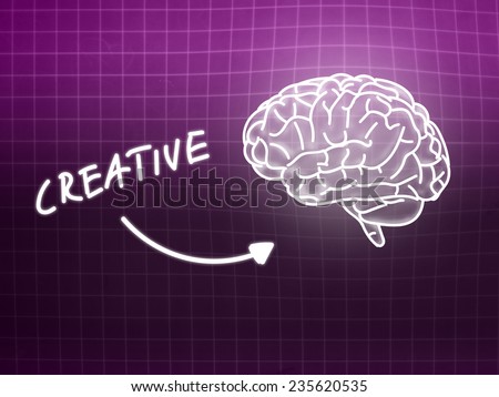 creative brain background knowledge science blackboard pink light
