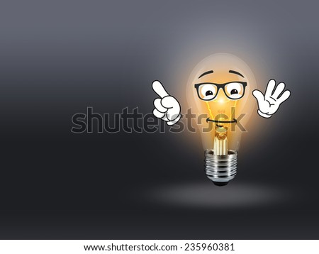 bulb  lamp light idea background bright  gray