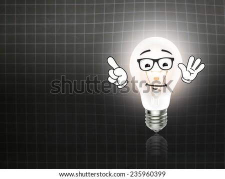bulb  lamp light idea background bright blackboard