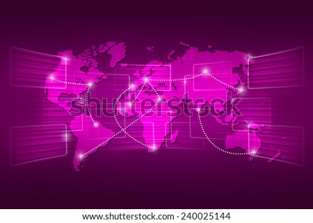 World map geography world order background shipping global purple