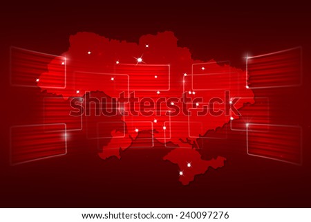 Ukraine Map World map News Communication logistics red