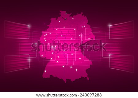 Germany Map World map News Communication logistics pink