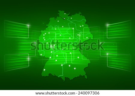Germany Map World map News Communication logistics green
