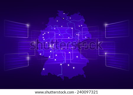 Germany Map World map News Communication logistics blue
