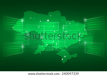 Ukraine Map World map News Communication logistics green